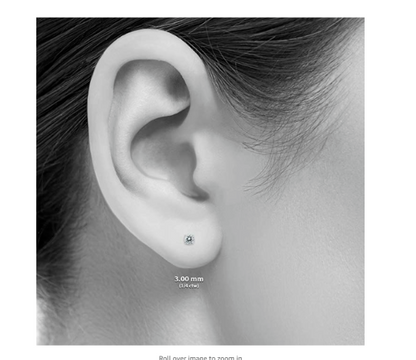 1/4 CARAT TW ROUND SOLITAIRE REAL DIAMOND STUD EARRINGS IN .925 STERLING SILVER