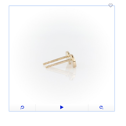 Mini Real Diamonds Disk Stud Earrings in 14k White Yellow or Rose Gold