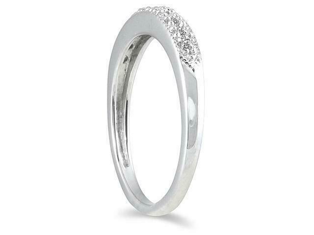 1/10 CARAT TW REAL DIAMOND WEDDING BAND IN 10K YELLOW WHITE OR ROSE GOLD