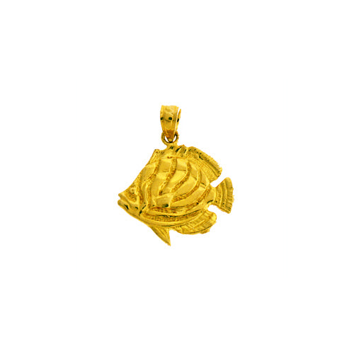 14K Gold Angelfish Charm