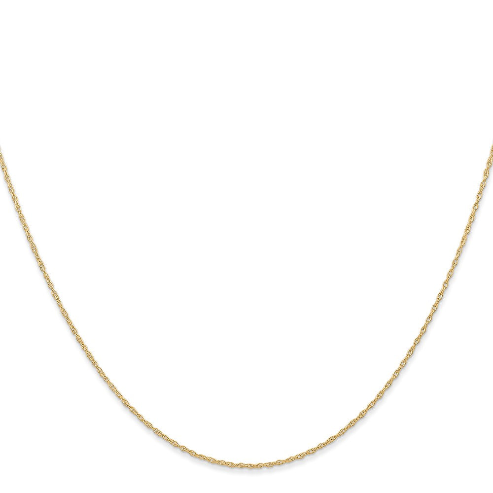 14K Yellow Gold 16 inch Carded .6mm Cable Rope with Spring Ring Clasp Chain Necklace