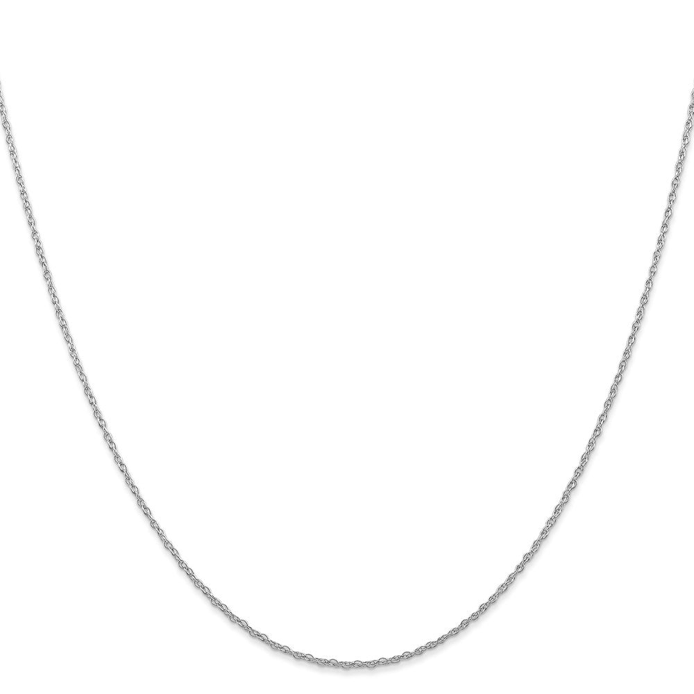 14K White Gold 16 inch Carded .7mm Cable Rope with Spring Ring Clasp Chain Necklace