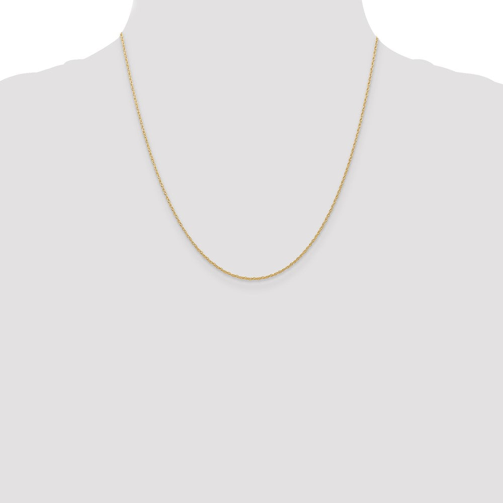 14K Yellow Gold 20 inch Carded .7mm Cable Rope with Spring Ring Clasp Chain Necklace