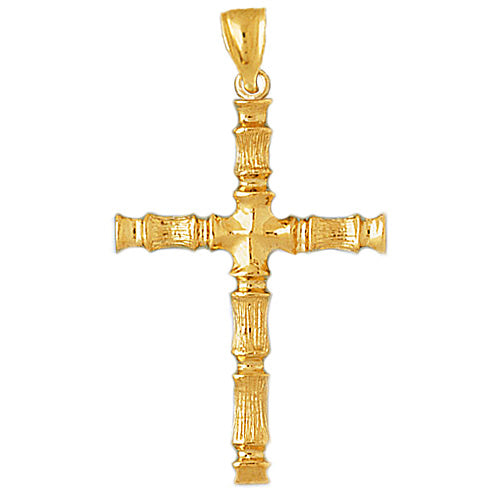 14K Gold 46MM Cross Pendant