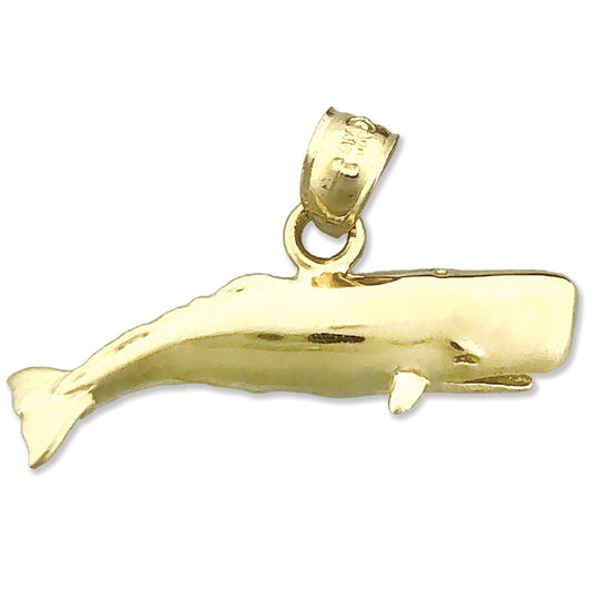 14K Gold Cachalot Sperm Whale Charm