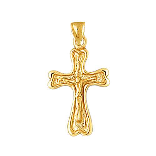 14K Gold Crucifix Charm