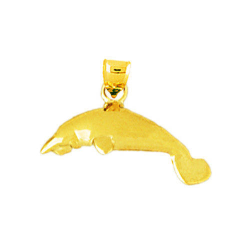14K Gold 20MM Manatee Charm