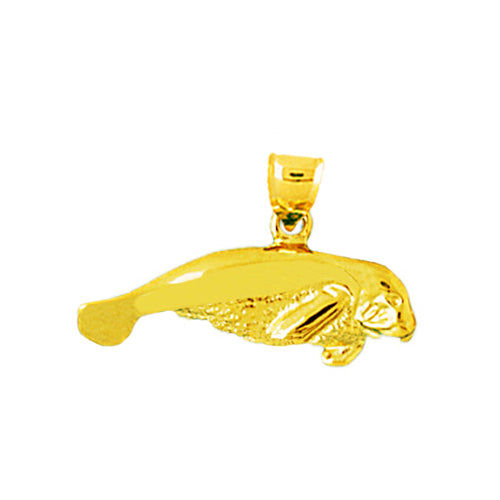 14K Gold 23MM Manatee Charm