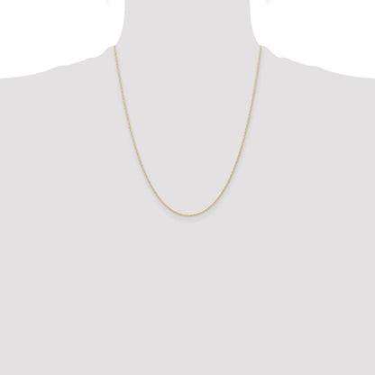 14K Yellow Gold 22 inch Carded .95mm Cable Rope with Spring Ring Clasp Chain Necklace