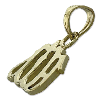 14K Gold Allah Charm