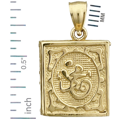 14K Gold 3D Islamic Quran Locket Charm