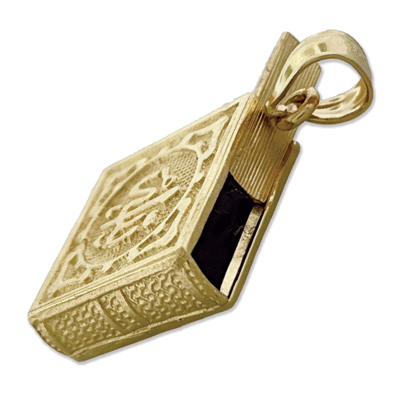 14K Gold 3D Islamic Quran Locket Charm