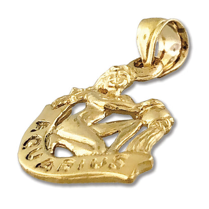 14K Gold 3-D Zodiac Aquarius Charm