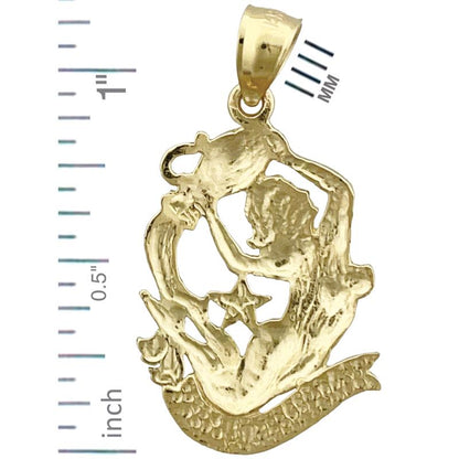 14K Gold 20MM Zodiac Aquarius Charm