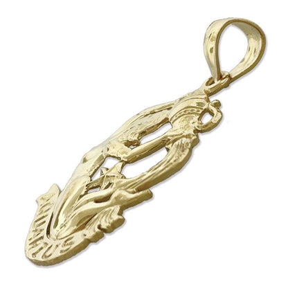 14K Gold 20MM Zodiac Aquarius Charm