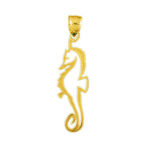 14K Gold Cut-Out Seahorse Charm