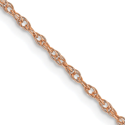 14K Rose Gold 20 inch Carded 1.15mm Cable Rope with Spring Ring Clasp Chain Necklace