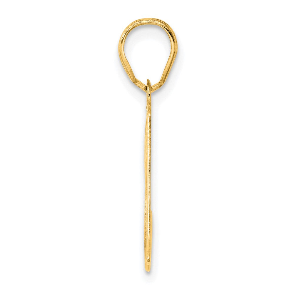 14k Yellow Gold Polished Etched Number 31 Pendant
