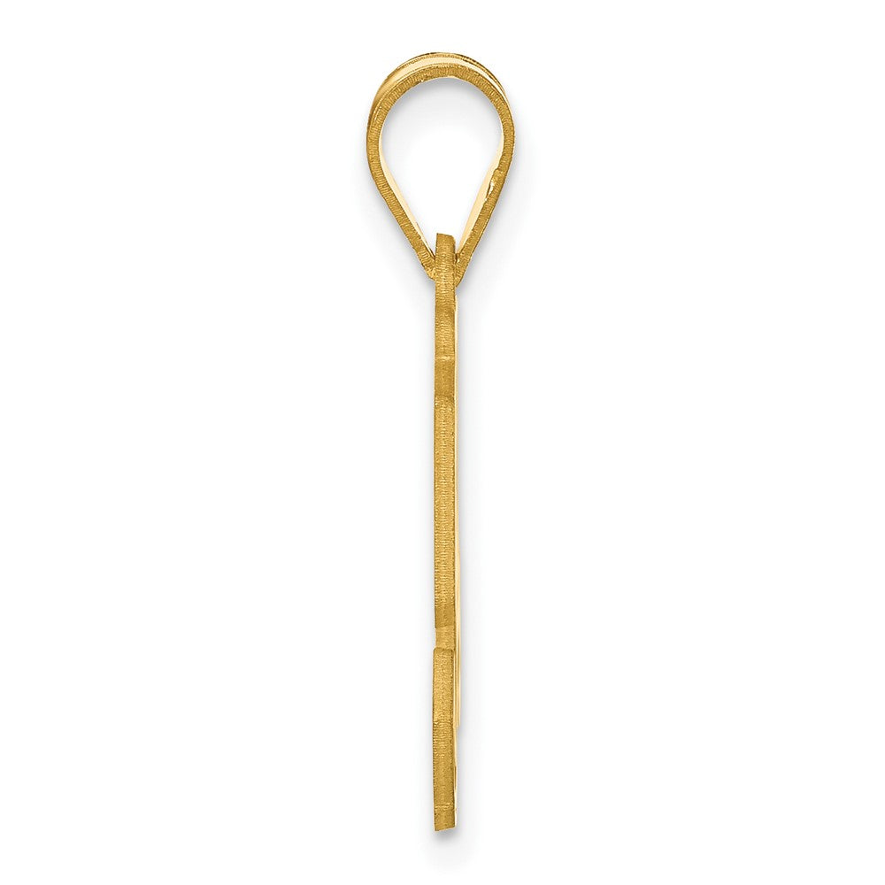 14k Yellow Gold Polished Etched Number 54 Pendant