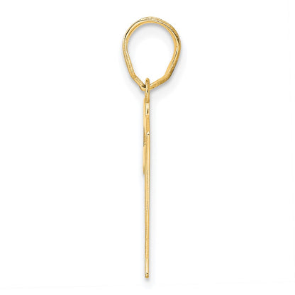 14k Yellow Gold Polished Number 51 Pendant