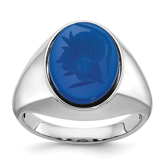 14k White Gold Men's Gemstone Ring Mounting
