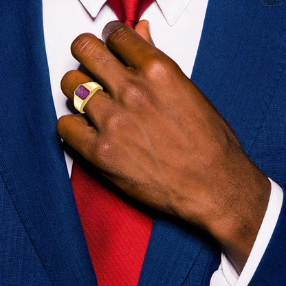 14k Yellow Gold Men's Gemstone Ring Mounting