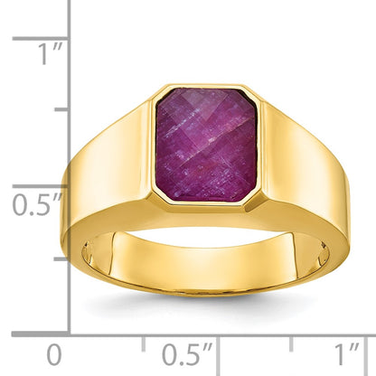 14k Yellow Gold Men's Gemstone Ring Mounting