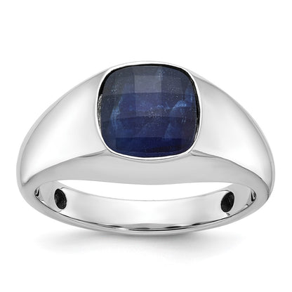 14k White Gold Men's Gemstone Ring Mounting