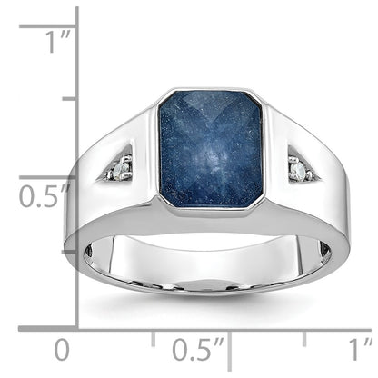 14k Yellow Gold Men's Gemstone and Diamond Ring Mounting