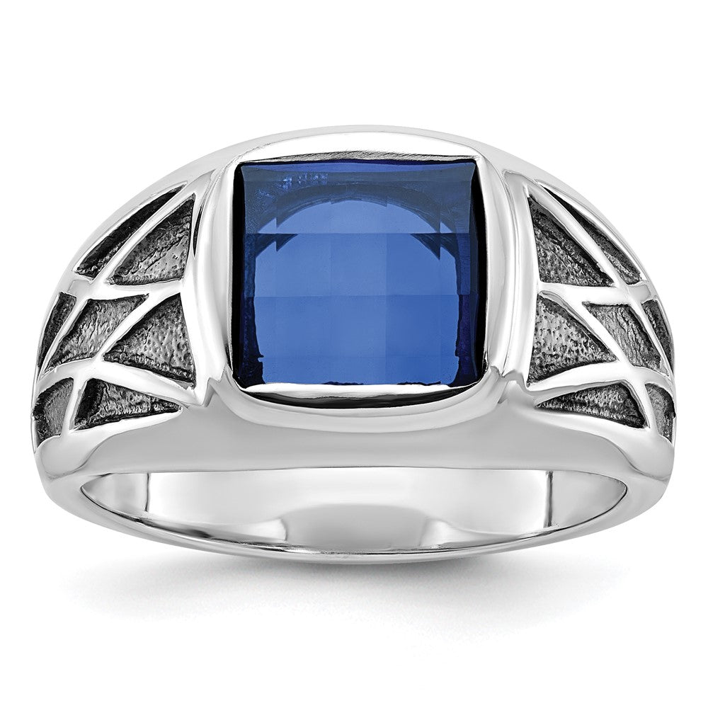 14k White Gold Men's Gemstone Ring Mounting