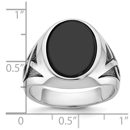 14k White Gold Men's Gemstone Ring Mounting