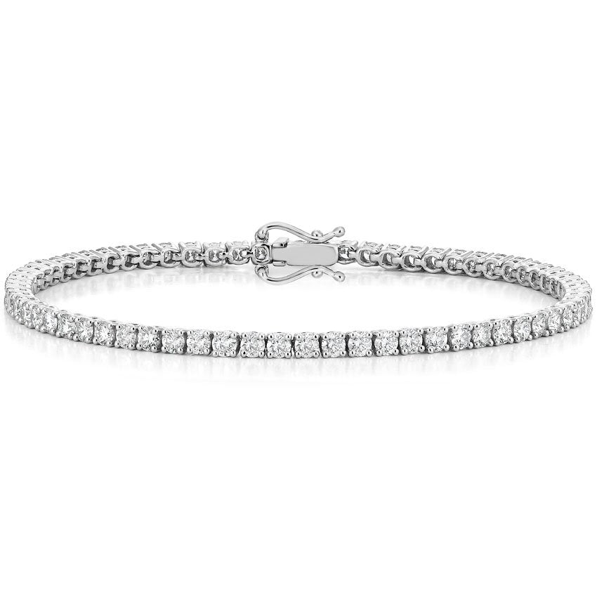 4 ct. tw. Natural Diamond Tennis Bracelet in 14K White Gold - All Lengths Options Available