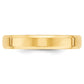 Solid 14K Yellow Gold 4mm Bevel Edge Comfort Fit Men's/Women's Wedding Band Ring Size 14