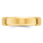 Solid 14K Yellow Gold 5mm Bevel Edge Comfort Fit Men's/Women's Wedding Band Ring Size 12.5