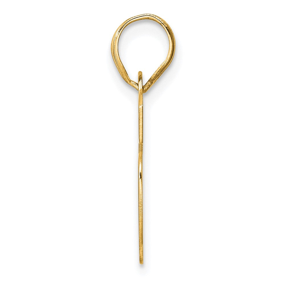 14k Yellow Gold Polished Block Number 16 Pendant