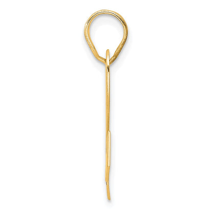 14k Yellow Gold Polished Block Number 22 Pendant
