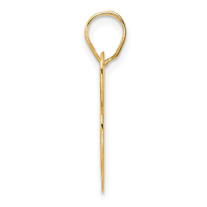 14k Yellow Gold Polished Block Number 38 Pendant