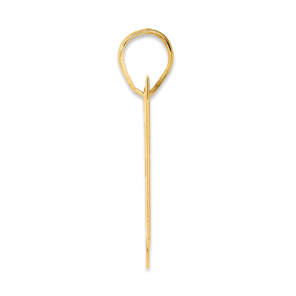 14k Yellow Gold Polished Block Number 87 Pendant