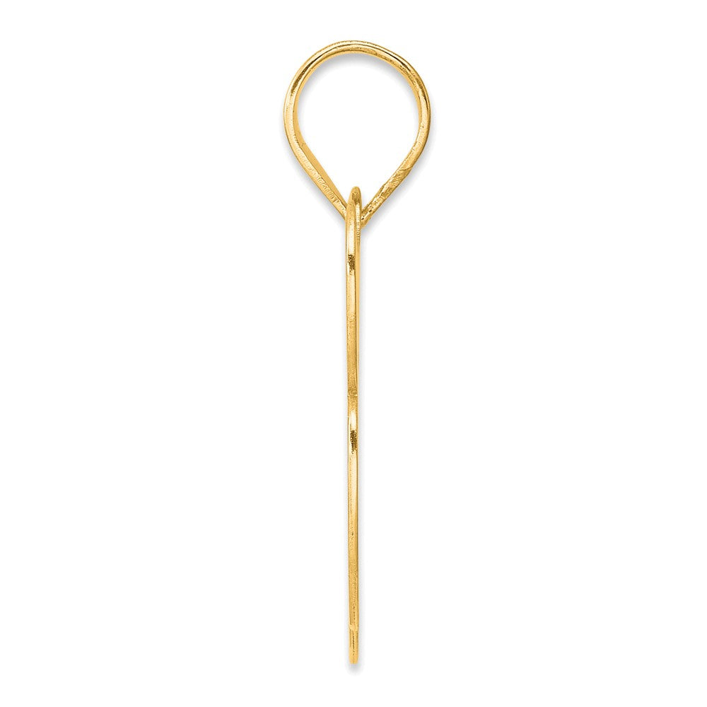 14k Yellow Gold Polished Block Number 93 Pendant