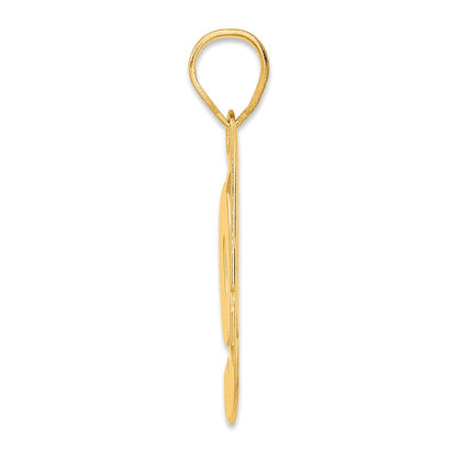 14k Yellow Gold Polished Block Number 94 Pendant
