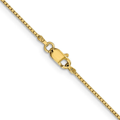 14K Yellow Gold 14 inch .95mm Box with Lobster Clasp Children Necklace Chain Necklace