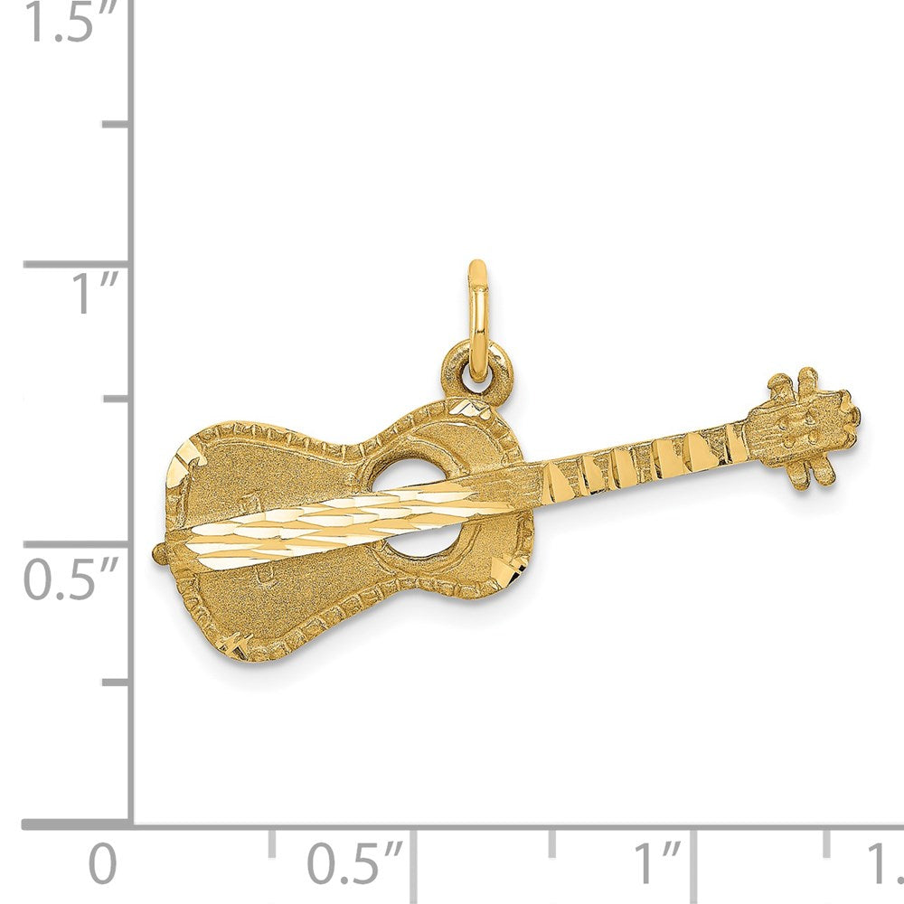 14k Yellow Gold Guitar Charm