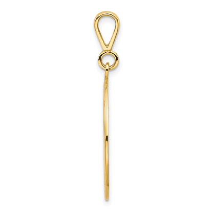 14k Yellow Gold Polished u0026 Textured Large Masonic Symbol Pendant