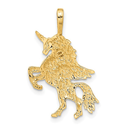 14k Yellow Gold Unicorn Charm
