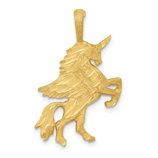 14k Yellow Gold Unicorn Charm