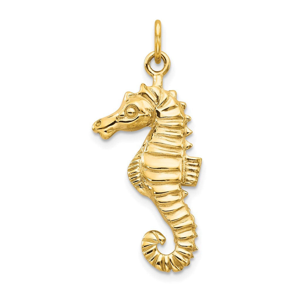 14k Yellow Gold Seahorse Charm