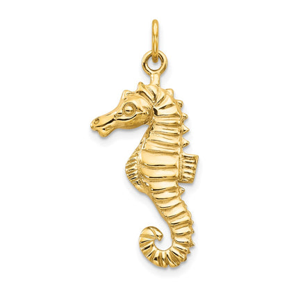 14k Yellow Gold Seahorse Charm