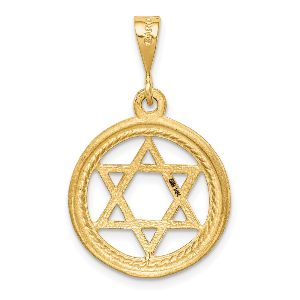 14k Yellow Gold Star Of David Charm