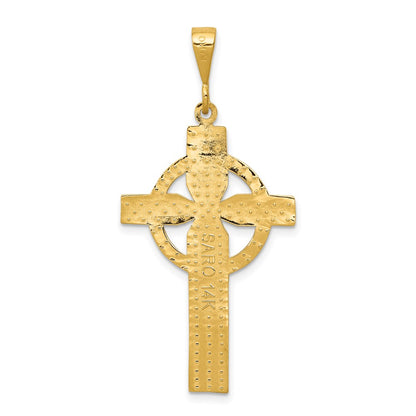 14k Yellow Gold Celtic Cross Pendant