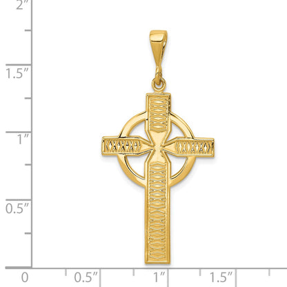 14k Yellow Gold Celtic Cross Pendant